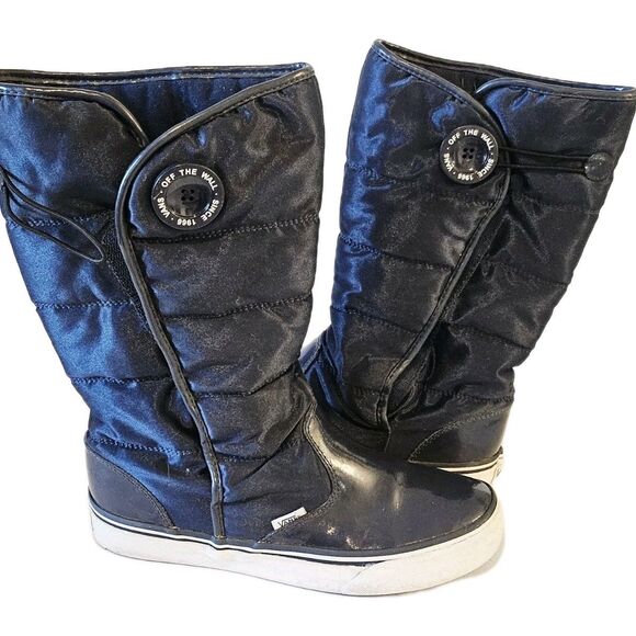 Vans Navy Blue Winter Boots Size 8.5 - Picture 7 of 10